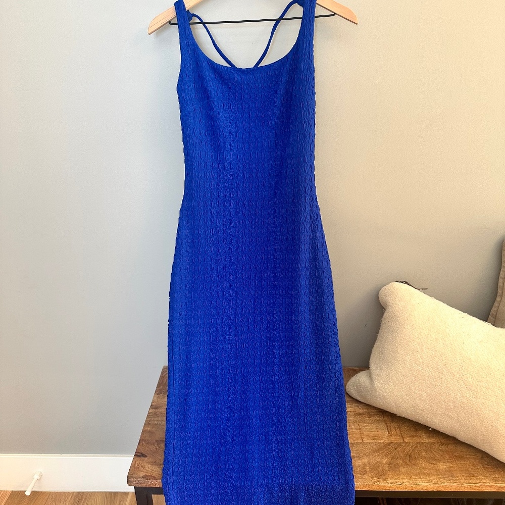ASTR the label blue stretch dress